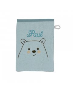 Eisbär mint Waschhandschuh bestickt Eisbär mint Waschhandschuh bestickt