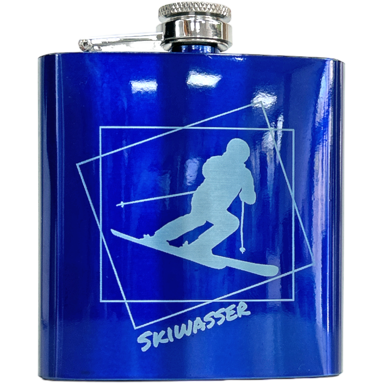 Flachmann lasergraviert "Skiwasser"