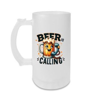 Satiniertes Bierglas für Biertrinker