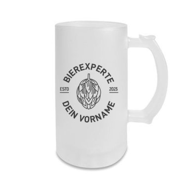 Satiniertes Bierglas für Biertrinker