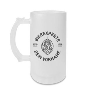 Satiniertes Bierglas für Biertrinker