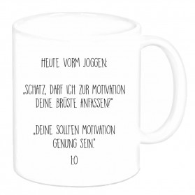 Tasse "Heute vorm Joggen"