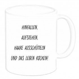 Tasse "Hinfallen, aufstehen"