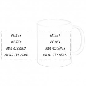 Tasse "Hinfallen, aufstehen"