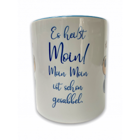 Tasse Kugelrösser "Moin Moin" zweifarbig