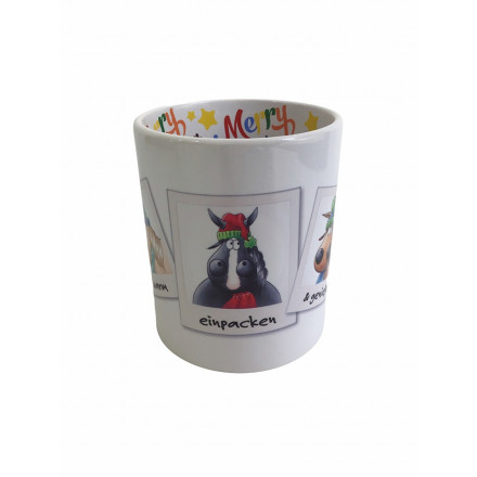 Motiv-Tasse Kugelrösser "Weihnachtszeit" Motiv-Tasse Kugelrösser "Weihnachtszeit"
