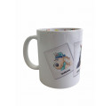 Motiv-Tasse Kugelrösser "Weihnachtszeit"