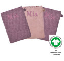 At home rosa Waschhandschuh 3er Set bestickt At home rosa Waschhandschuh 3er Set bestickt