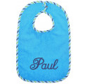 Uni aqua Riesen-Latz mit Druckknopf BESTICKT Uni aqua Riesen-Latz mit Druckknopf BESTICKT