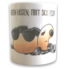 Tasse Kugelrösser "Schlafend" weiß