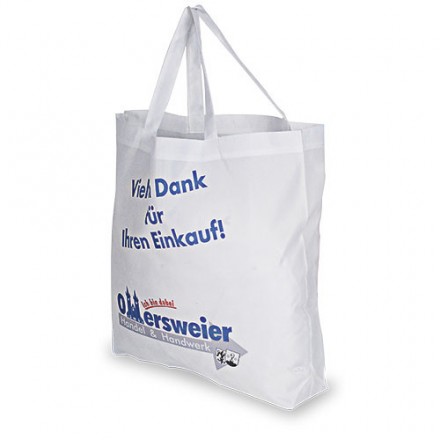 Sublistar® Einkaufstasche weiß mit Henkel, Boden breit Sublistar® Einkaufstasche weiß mit Henkel, Boden breit