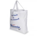 Sublistar® Einkaufstasche weiß mit Henkel, Boden breit Sublistar® Einkaufstasche weiß mit Henkel, Boden breit