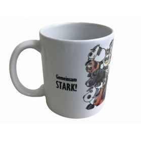 Tasse Kugelrösser "Gemeinsam Stark" weiß